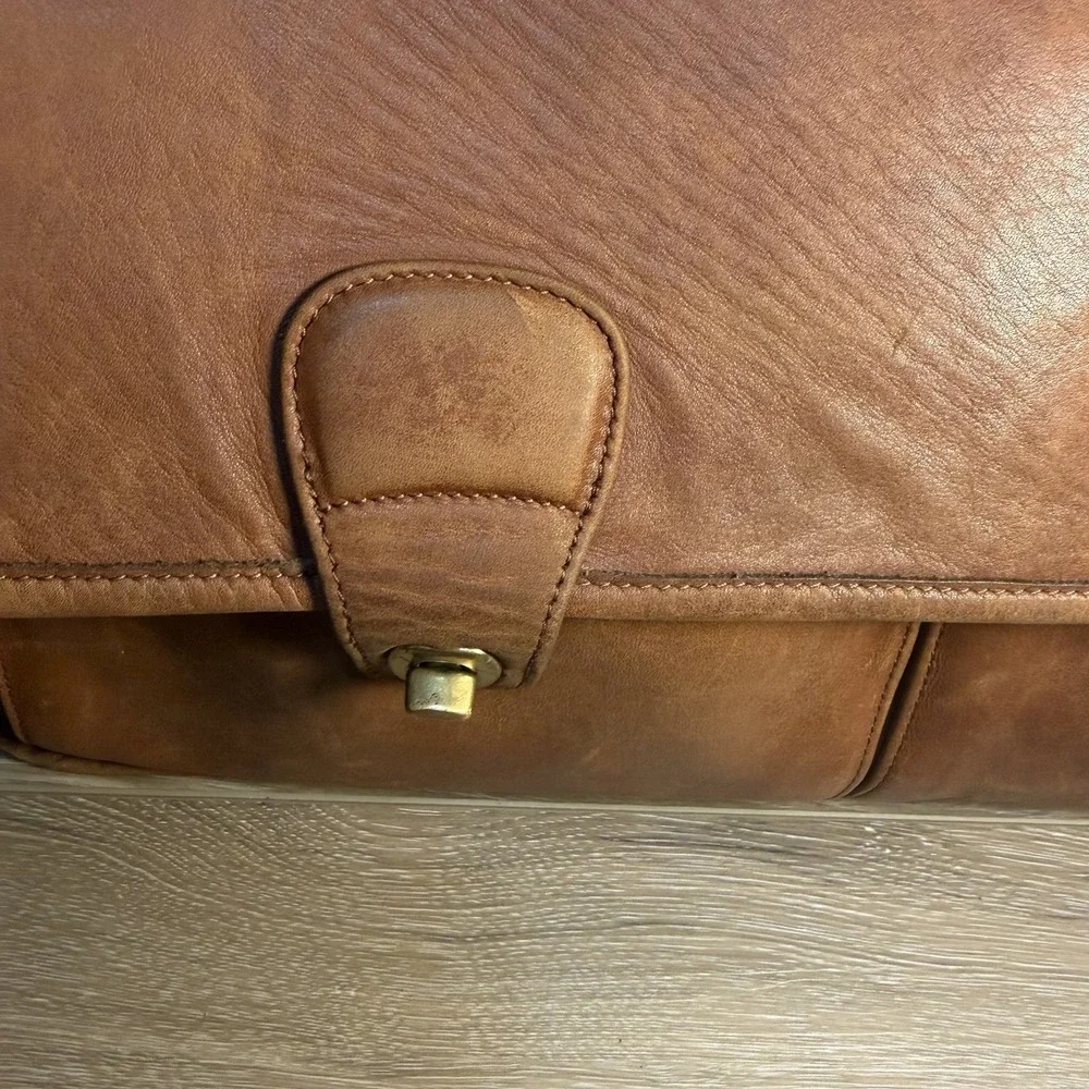 COACH VTG #0532 Prescott Leather Briefcase Messenger Laptop Shoulder Bag Luggage